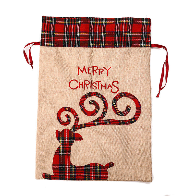 Cute Christmas Candy Bag - Hemp Fabric Gift Pouch