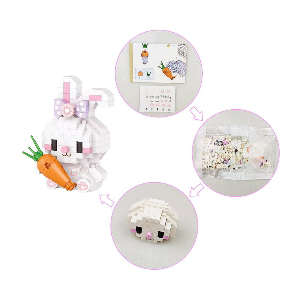 4 Pack Easter Building Block Toys