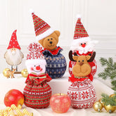Christmas Knitted Doll Gift Bags