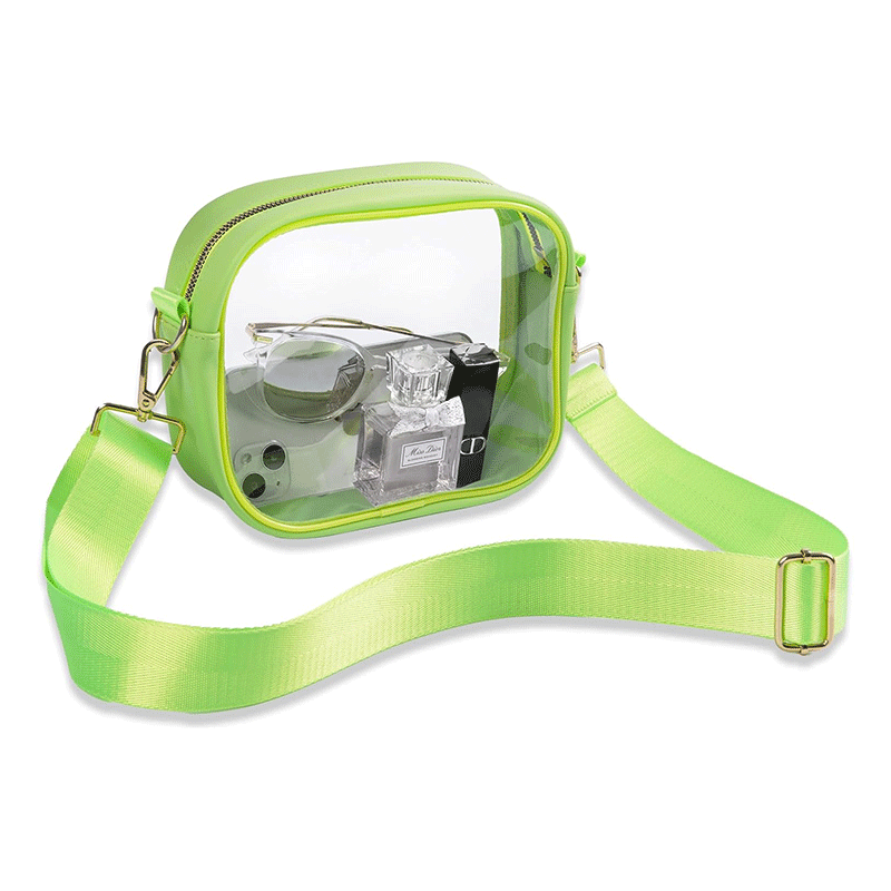 Clear Crossbody Purse Stadium Approved Bags 7.8"x2.6"x6.8"