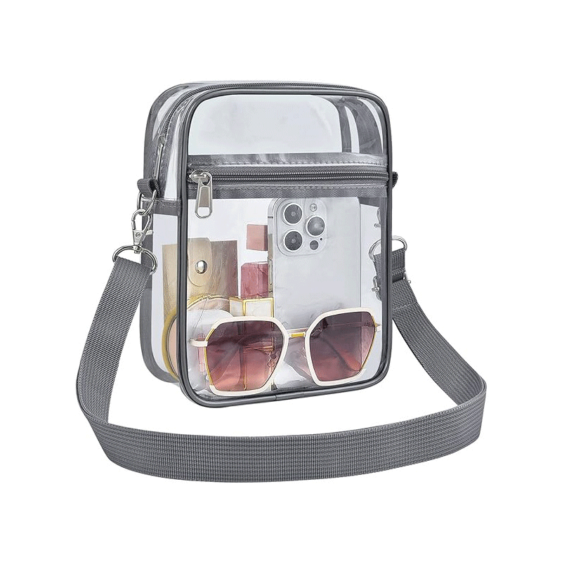 Transparent Crossbody Purse 8.6"x2.4"x6.7"