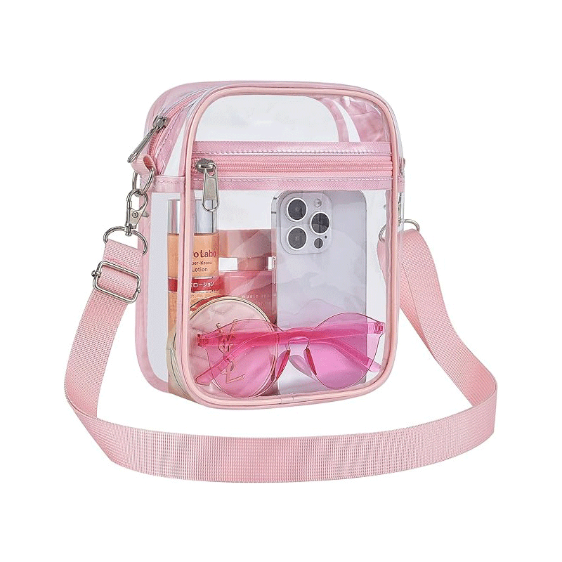Transparent Crossbody Purse 8.6"x2.4"x6.7"