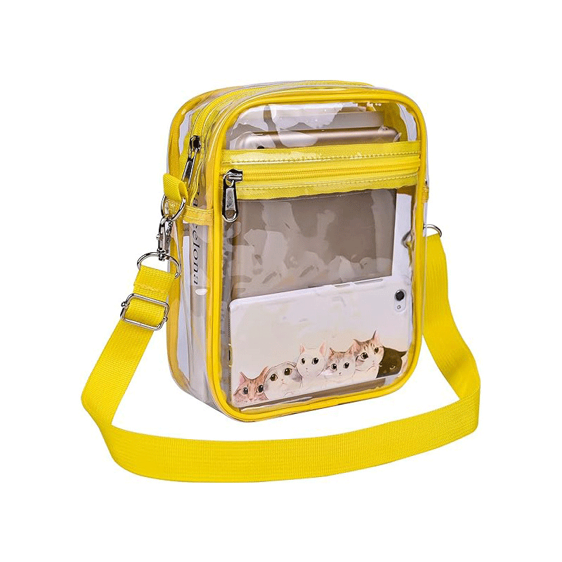 Transparent Crossbody Purse 8.6"x2.4"x6.7"