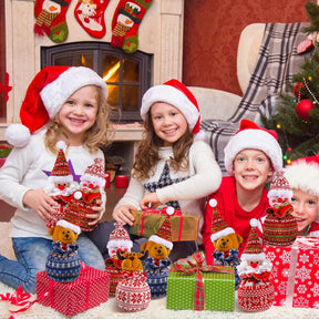 Christmas Knitted Doll Gift Bags