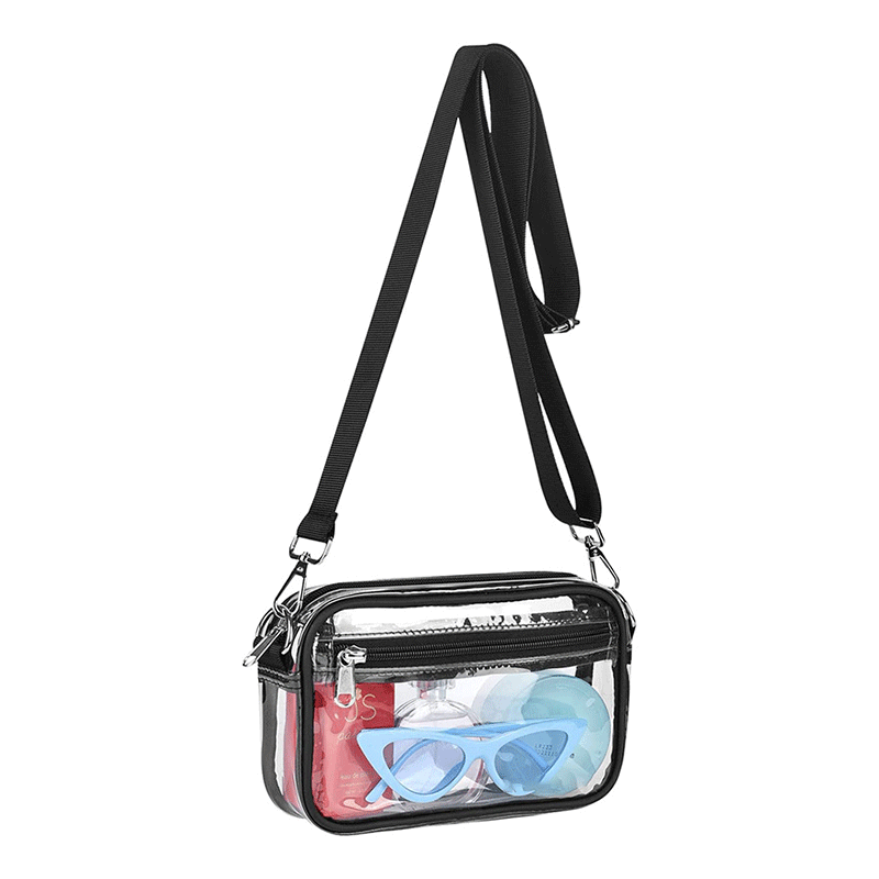 Clear Stadium-Approved Crossbody Bags 8"x2"x5"