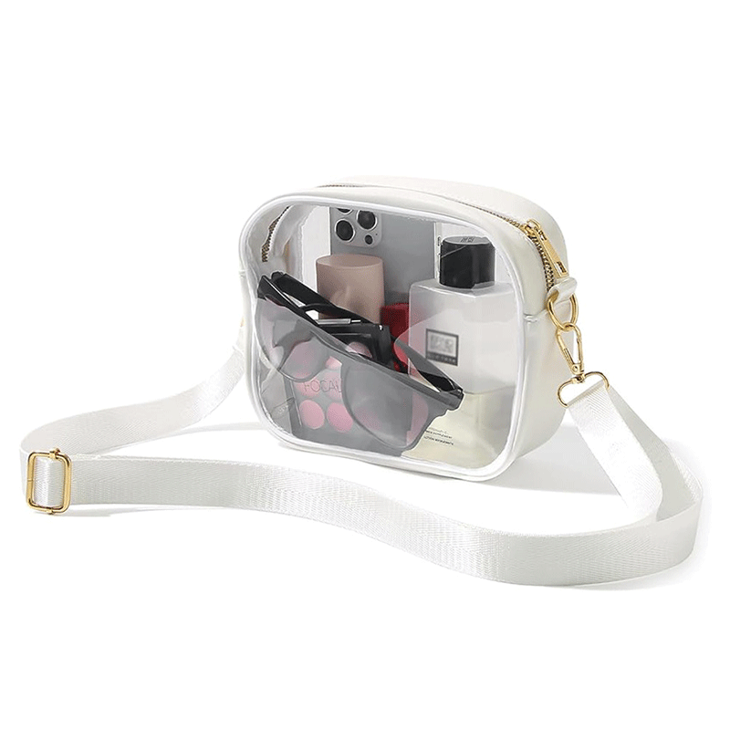Clear Crossbody Purse Stadium Approved Bags 7.8"x2.6"x6.8"