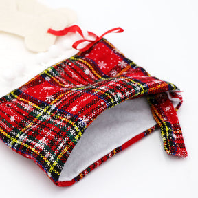 Christmas Knitted Dog Paw Sock Gift Bag