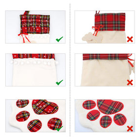 Christmas Knitted Dog Paw Sock Gift Bag
